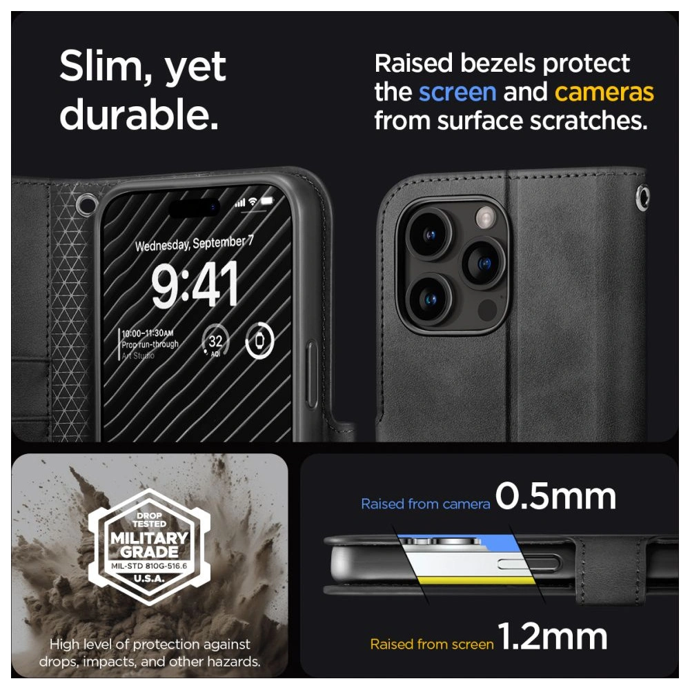 Etui Spigen Wallet S Pro Apple iPhone 15 Pro Max Black