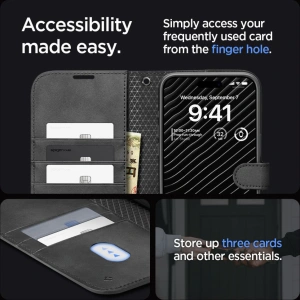 Buy Spigen Wallet S Pro Apple iPhone 15 Pro Max Black - SPN3194 - {ean13} - Home Screen Store Europe