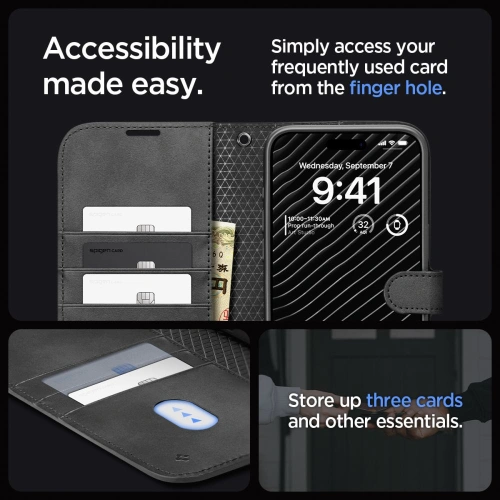 Kup Case Spigen Wallet S Pro Apple iPhone 15 Pro Max Schwarz - SPN3194 - {ean13} - Sklep Home Screen