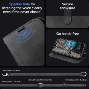 Buy Spigen Wallet S Pro Apple iPhone 15 Pro Max Black - SPN3194 - {ean13} - Home Screen Store Europe