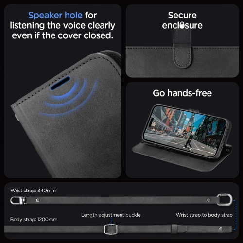 Kup Case Spigen Wallet S Pro Apple iPhone 15 Pro Max Schwarz - SPN3194 - {ean13} - Sklep Home Screen