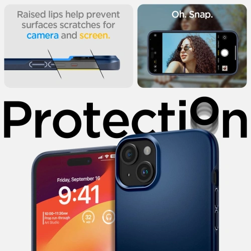 Kup Etui Spigen Thin Fit Apple iPhone 15 námořnická modrá - SPN3195 - {ean13} - Sklep Home Screen