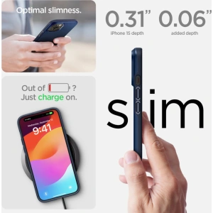 Etui Spigen Thin Fit Apple iPhone 15 Navy Blue