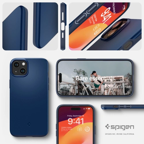 Kup Etui Spigen Thin Fit Apple iPhone 15 námořnická modrá - SPN3195 - {ean13} - Sklep Home Screen