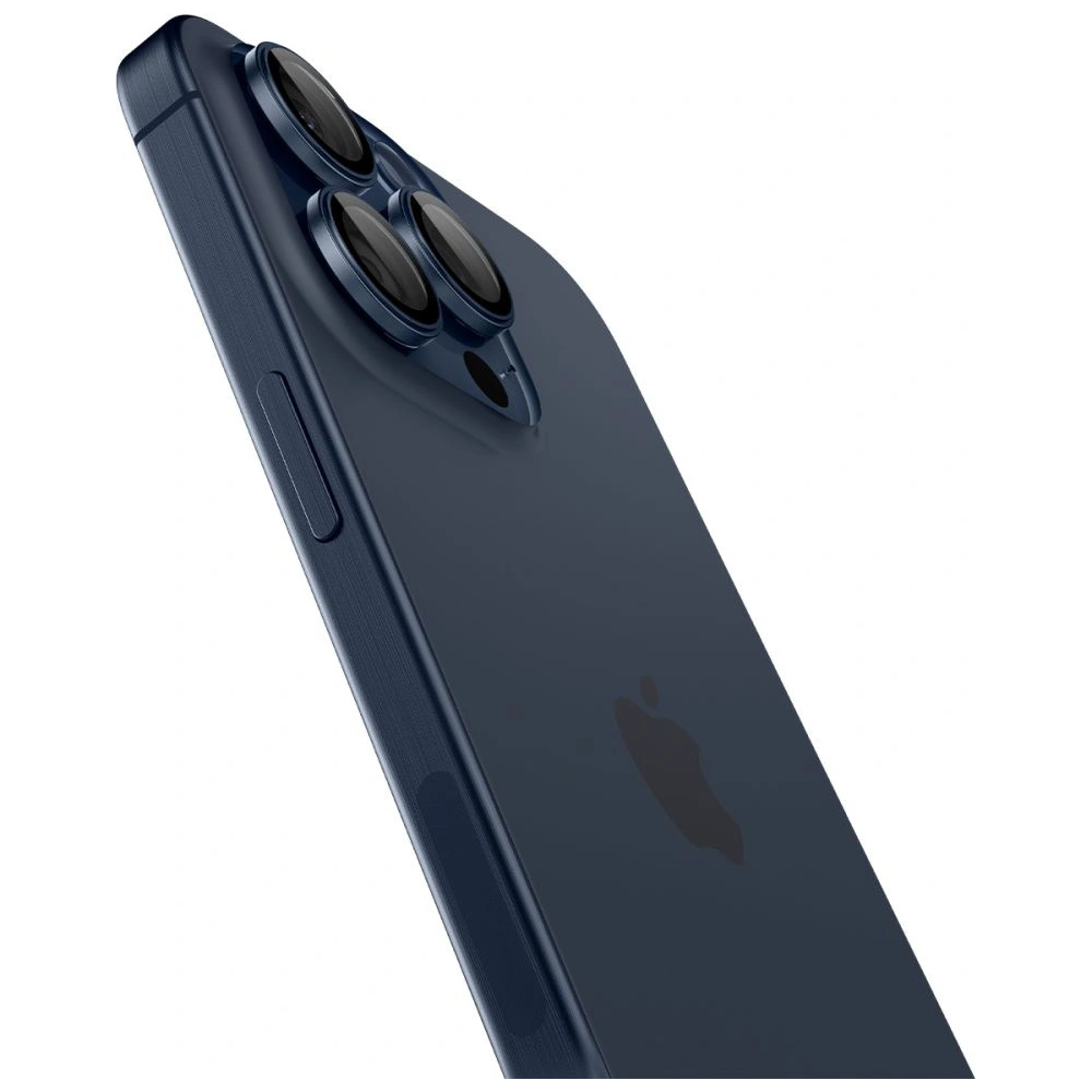 Szkło hartowane na aparat Spigen Optik.tr ez Fit Camera Protector Apple iPhone 14 Pro/Pro Max/15 Pro/Pro Max Blue Titanium [2 PACK]