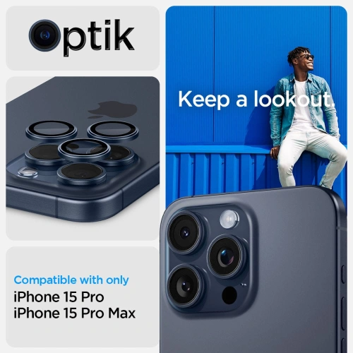 Kup Szkło hartowane na aparat Spigen Optik.tr ez Fit Camera Protector Apple iPhone 14 Pro/Pro Max/15 Pro/Pro Max Blue Titanium [2 PACK] - SPN3197 - {ean13} - Sklep Home Screen