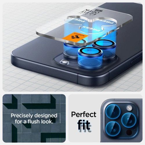 Kup Edzett üveg Spigen Optik.tr ez Fit Camera Protector Apple iPhone 14 Pro/Pro Max/15 Pro/Pro Max Kék Titán [2 PACK] - SPN3197 - {ean13} - Sklep Home Screen