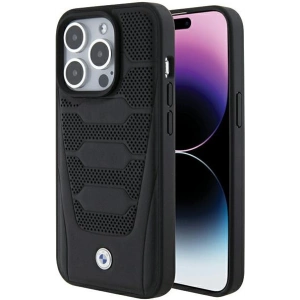 Kup Etui BMW BMHCP15X22RPSK Apple iPhone 15 Pro Max Leather Seats Pattern czarny/black - BMW560 - {ean13} - Sklep Home Screen