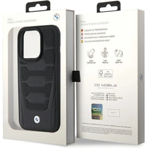 Kup Etui BMW BMHCP15X22RPSK Apple iPhone 15 Pro Max Bőrkárpit Minta fekete/black - BMW560 - {ean13} - Sklep Home Screen