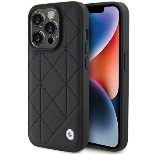 Kup Case BMW BMHCP15X22RQDK Apple iPhone 15 Pro Max Leder gepolstert schwarz/black - BMW561 - {ean13} - Sklep Home Screen