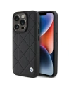 BMW Apple Husă BMHCP15X22RQDK iPhone 15 Pro Max din piele matlasată negru/negru