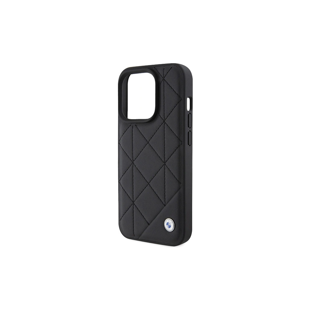 Etui BMW BMHCP15X22RQDK Apple iPhone 15 Pro Max Leather Quilted czarny/black