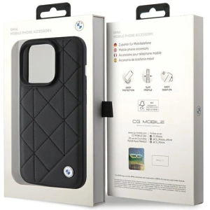 Kup Case BMW BMHCP15X22RQDK Apple iPhone 15 Pro Max Leder gepolstert schwarz/black - BMW561 - {ean13} - Sklep Home Screen