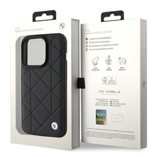 Kup Case BMW BMHCP15X22RQDK Apple iPhone 15 Pro Max Leder gepolstert schwarz/black - BMW561 - {ean13} - Sklep Home Screen