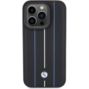Buy BMW BMHCP15X22RVSK Apple iPhone 15 Pro Max hardcase Leather Stamp Blue Lines black - BMW562 - {ean13} - Home Screen Store Europe