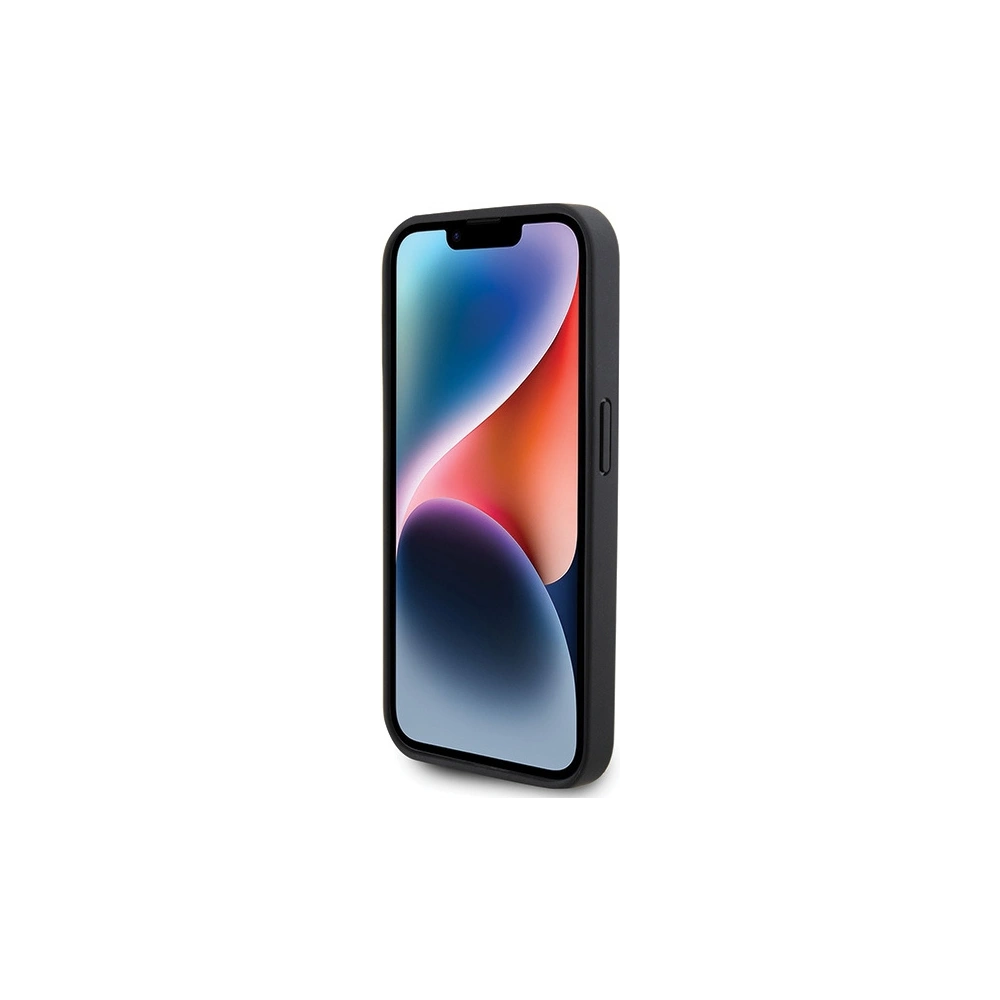 Etui BMW BMHCP15X22RVSK Apple iPhone 15 Pro Max hardcase Leather Stamp Blue Lines czarny/black