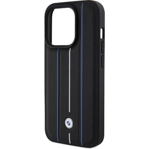 Buy BMW BMHCP15X22RVSK Apple iPhone 15 Pro Max hardcase Leather Stamp Blue Lines black - BMW562 - {ean13} - Home Screen Store Europe