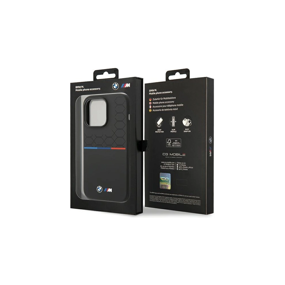 Etui BMW BMHCP15X22SMPK Apple iPhone 15 Pro Max Silicone Pattern czarny/black