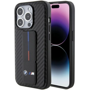 Buy BMW BMHCP15XGSPCCK Apple iPhone 15 Pro Max hardcase Grip Stand Smooth & Carbon black - BMW564 - {ean13} - Home Screen Store Europe