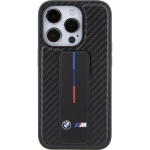 Buy BMW BMHCP15XGSPCCK Apple iPhone 15 Pro Max hardcase Grip Stand Smooth & Carbon black - BMW564 - {ean13} - Home Screen Store Europe
