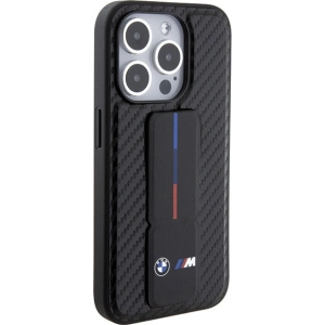 Buy BMW BMHCP15XGSPCCK Apple iPhone 15 Pro Max hardcase Grip Stand Smooth & Carbon black - BMW564 - {ean13} - Home Screen Store Europe