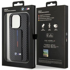 Buy BMW BMHCP15XGSPCCK Apple iPhone 15 Pro Max hardcase Grip Stand Smooth & Carbon black - BMW564 - {ean13} - Home Screen Store Europe