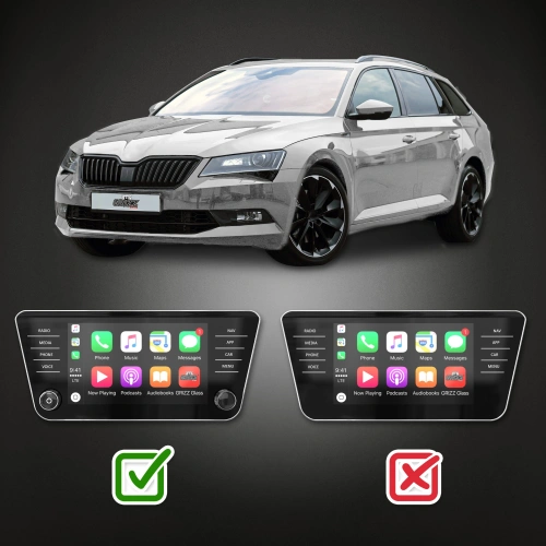 Buy Matte GrizzGlass CarDisplay Protection Skoda Superb 3 8" Amundsen/Bolero [2in1] - GRZ7121 - {ean13} - Home Screen Store Europe