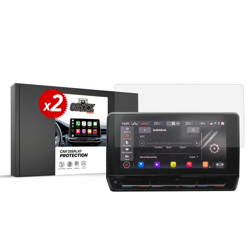 Folia matowa GrizzGlass CarDisplay Protection do Cupra Formentor 10" [2w1]