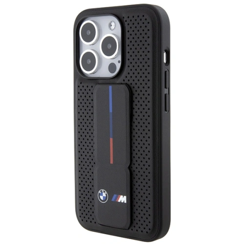 Kup Etui BMW BMHCP15XGSPPRK Apple iPhone 15 Pro Max kemény tok Grip Stand Smooth & Perforated fekete/black - BMW565 - {ean13} - Sklep Home Screen