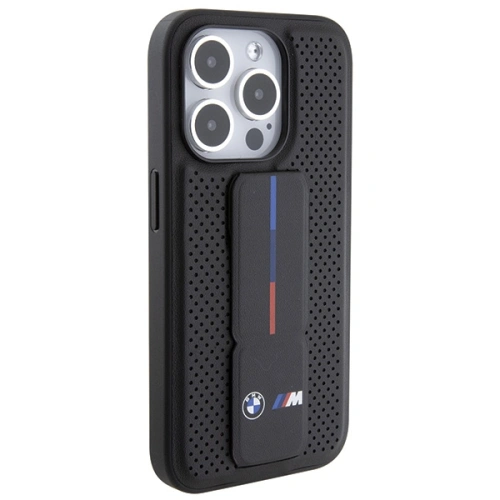 Kup Etui BMW BMHCP15XGSPPRK Apple iPhone 15 Pro Max hardcase Grip Stand Smooth & Perforated czarny/black - BMW565 - {ean13} - Sklep Home Screen