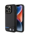 Case BMW BMHMP15L22NBCK Apple iPhone 15 Pro Hardcase Leder Carbon MagSafe schwarz/black