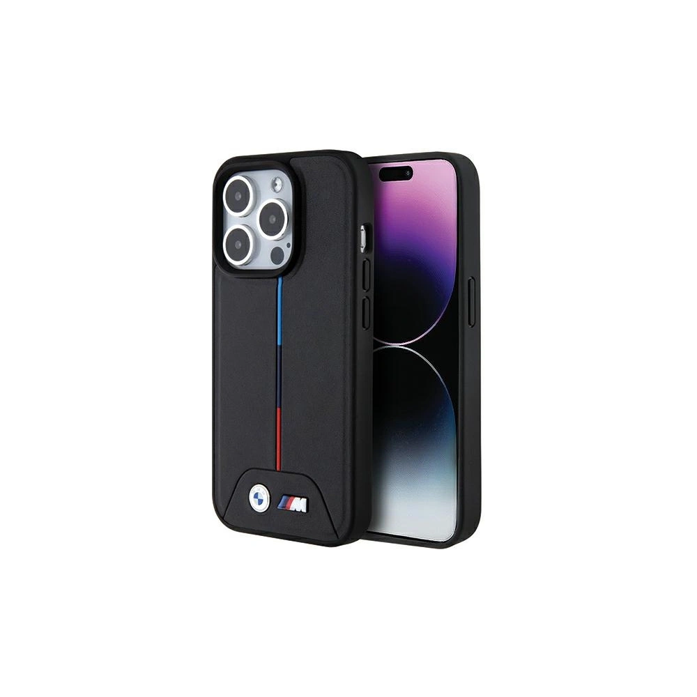 Etui BMW BMHMP15L22PVTK Apple iPhone 15 Pro hardcase Quilted Tricolor MagSafe czarny/black