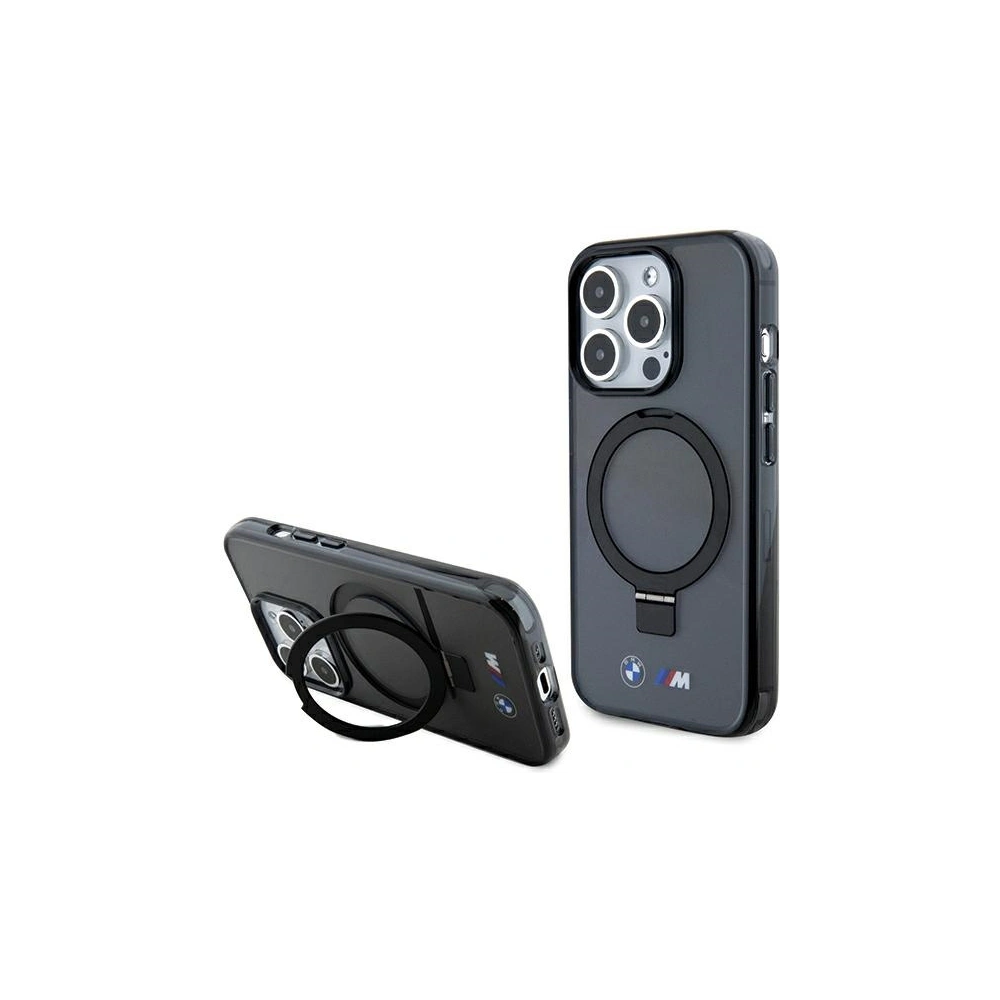 Etui BMW BMHMP15LURSK Apple iPhone 15 Pro hardcase Ring Stand M Collection MagSafe czarny/black