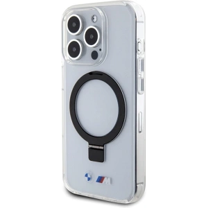 Etui BMW BMHMP15LURST Apple iPhone 15 Pro hardcase Ring Stand M Collection MagSafe przeźroczysty/clear