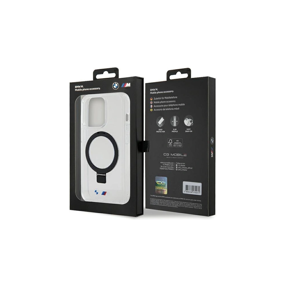 Etui BMW BMHMP15LURST Apple iPhone 15 Pro hardcase Ring Stand M Collection MagSafe przeźroczysty/clear