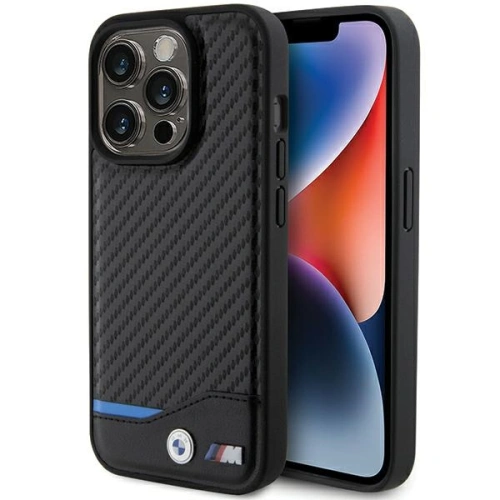 Kup Case BMW BMHMP15X22NBCK Apple iPhone 15 Pro Max Hartschale Leder Carbon MagSafe schwarz/black - BMW571 - {ean13} - Sklep Home Screen