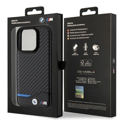 Kup Case BMW BMHMP15X22NBCK Apple iPhone 15 Pro Max Hartschale Leder Carbon MagSafe schwarz/black - BMW571 - {ean13} - Sklep Home Screen