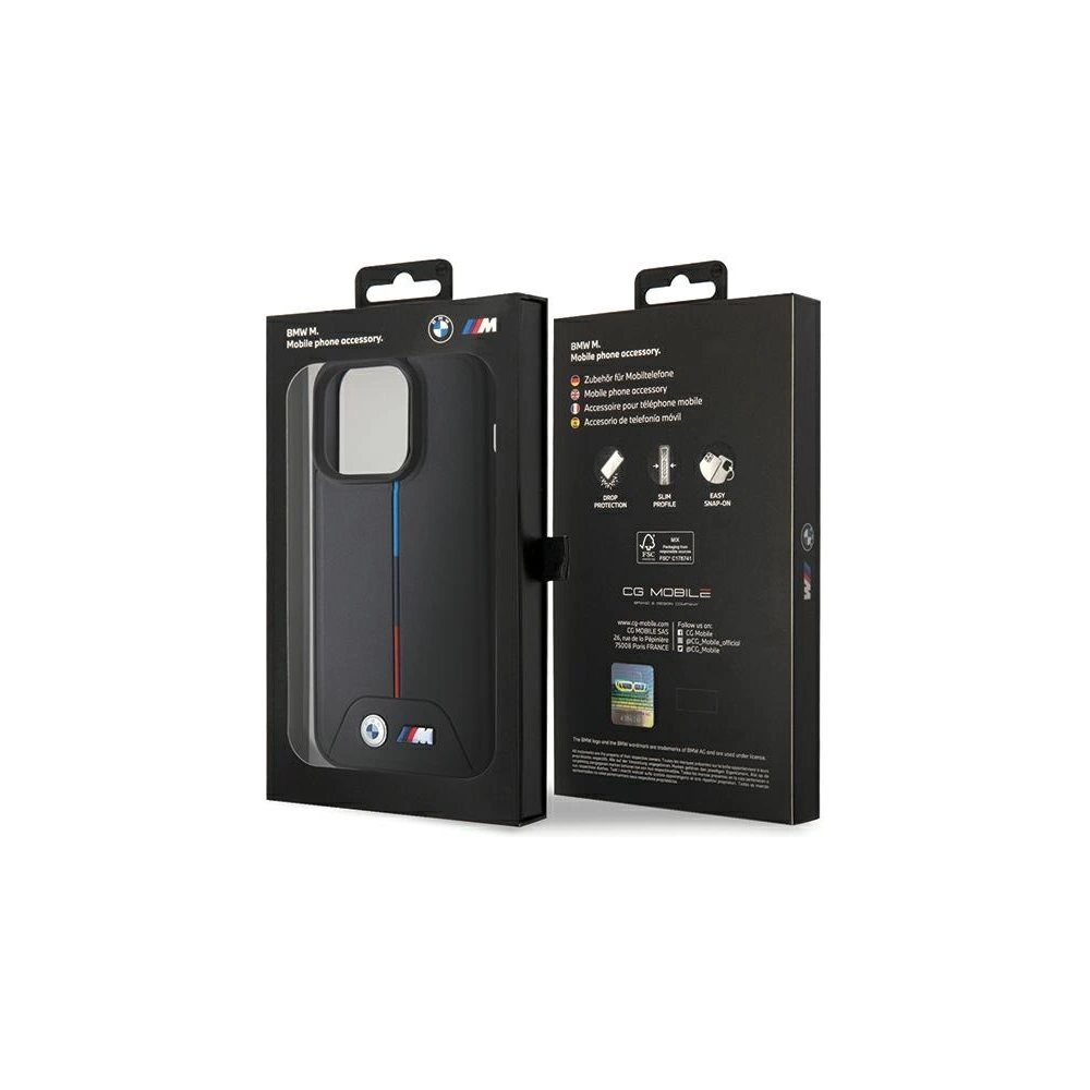 Etui BMW BMHMP15X22PVTK Apple iPhone 15 Pro Max hardcase Quilted Tricolor MagSafe czarny/black