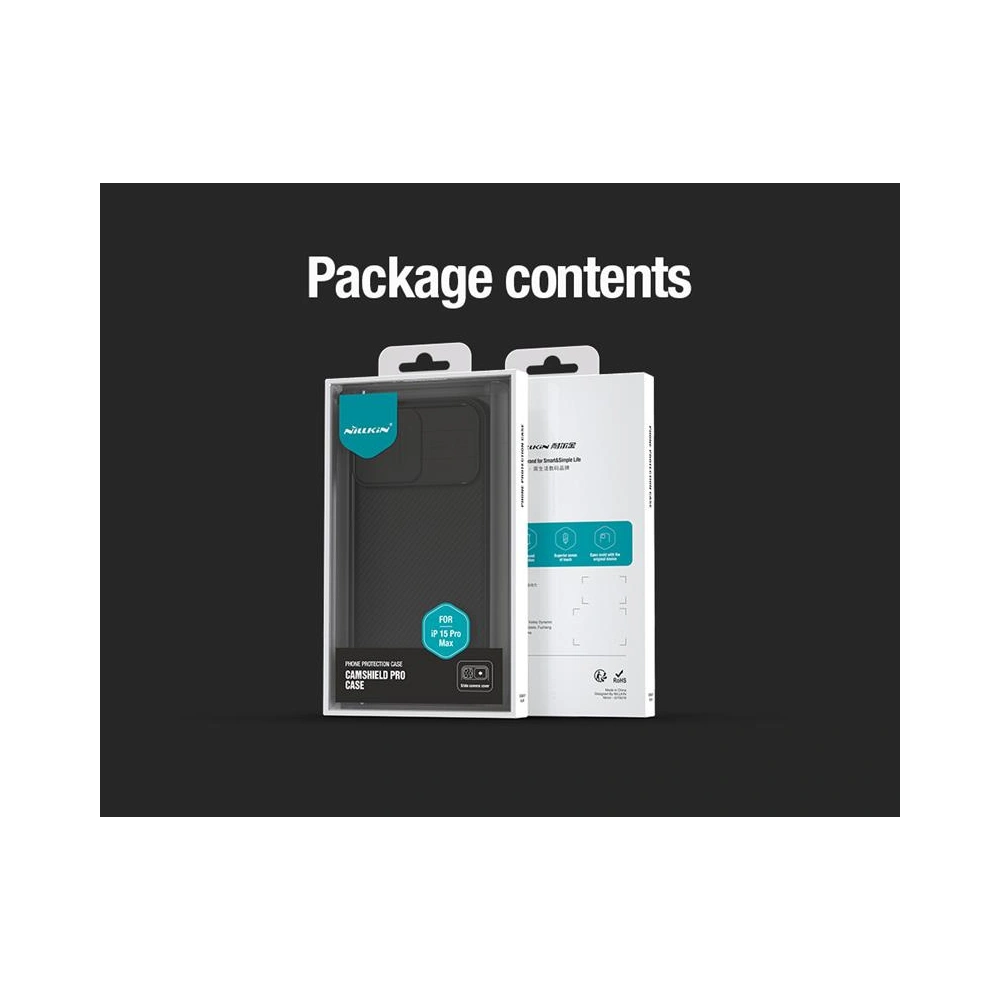 Etui Nillkin Camshield Pro iPhone 15 Pro Max Black / Czarny - iPhone 15 Pro Max - Nillkin