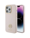 Etui Guess GUHCP15LM4DGPP iPhone 15 Pro világos rózsaszín/pink kemény ház Szilikon Logó Strass 4G