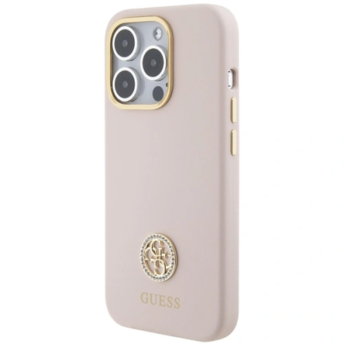 Kup Etui Guess GUHCP15LM4DGPP iPhone 15 Pro jasnoróżowy/pink hardcase Silicone Logo Strass 4G - GUE3006 - {ean13} - Sklep Home Screen