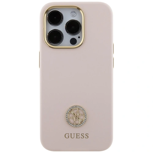 Kup Etui Guess GUHCP15LM4DGPP iPhone 15 Pro jasnoróżowy/pink hardcase Silicone Logo Strass 4G - GUE3006 - {ean13} - Sklep Home Screen