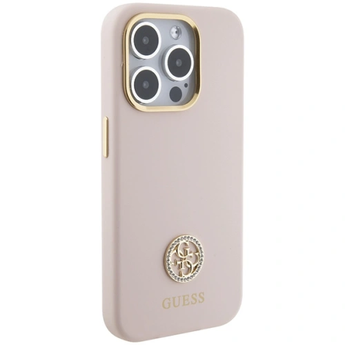 Kup Etui Guess GUHCP15LM4DGPP iPhone 15 Pro jasnoróżowy/pink hardcase Silicone Logo Strass 4G - GUE3006 - {ean13} - Sklep Home Screen