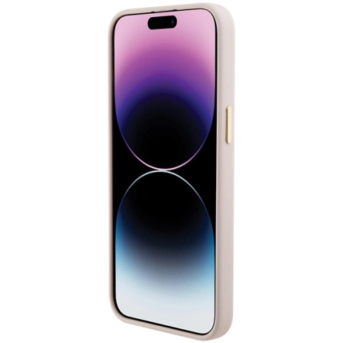 Kup Etui Guess GUHCP15LM4DGPP iPhone 15 Pro jasnoróżowy/pink hardcase Silicone Logo Strass 4G - GUE3006 - {ean13} - Sklep Home Screen