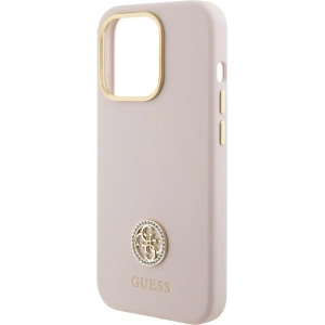 Etui Guess GUHCP15LM4DGPP iPhone 15 Pro jasnoróżowy/pink hardcase Silicone Logo Strass 4G