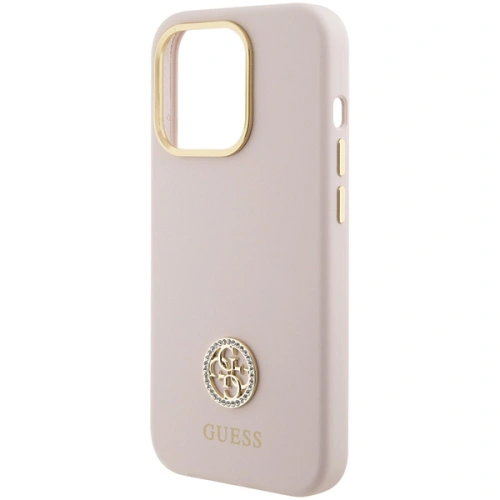 Kup Etui Guess GUHCP15LM4DGPP iPhone 15 Pro jasnoróżowy/pink hardcase Silicone Logo Strass 4G - GUE3006 - {ean13} - Sklep Home Screen