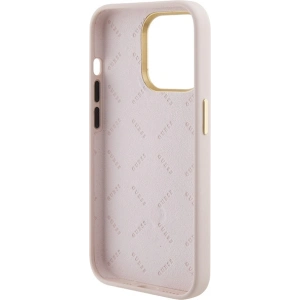 Etui Guess GUHCP15LM4DGPP iPhone 15 Pro jasnoróżowy/pink hardcase Silicone Logo Strass 4G