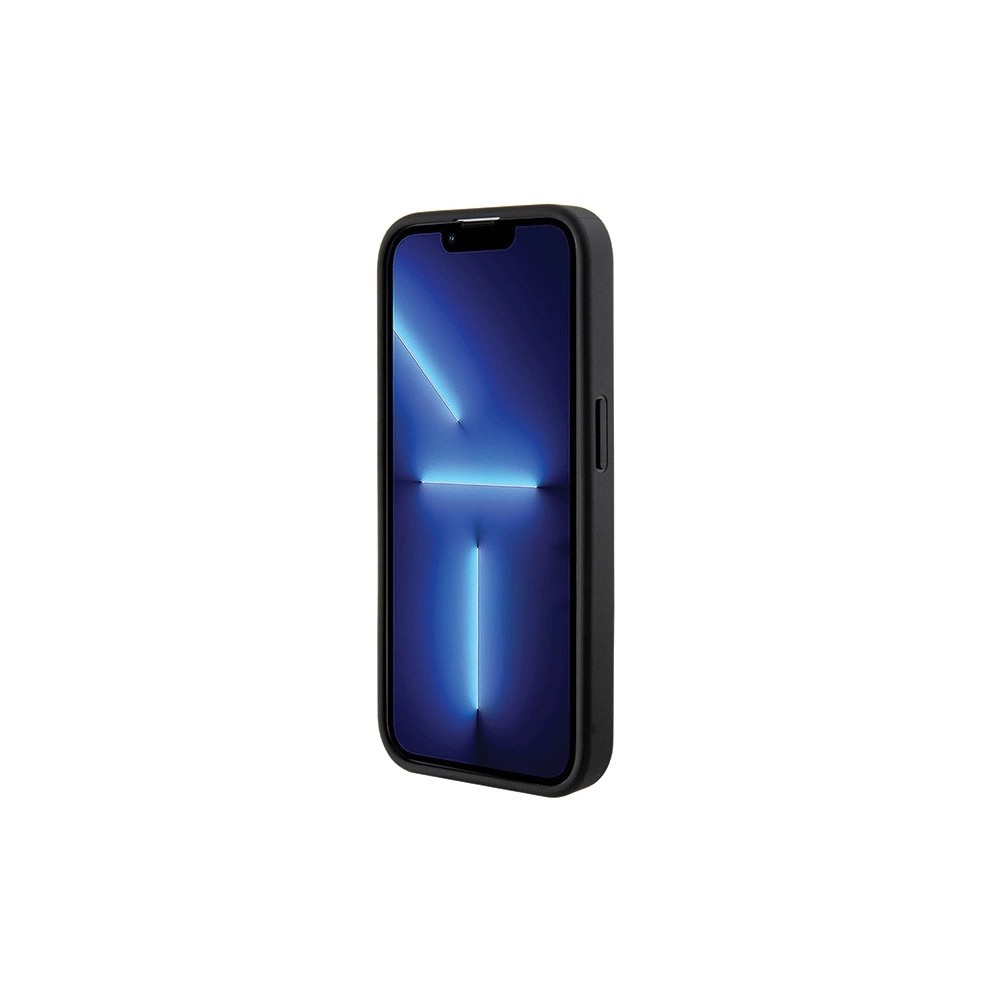 Etui Guess GUHCP15LPGSSADK iPhone 15 Pro czarny/black hardcase Grip Stand 4G Saffiano Strass