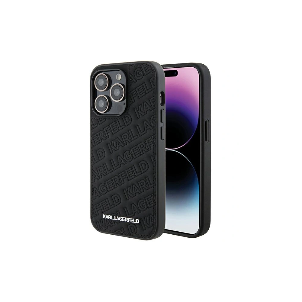 Etui Karl Lagerfeld KLHCP15LPQKPMK iPhone 15 Pro czarny/black hardcase Quilted K Pattern