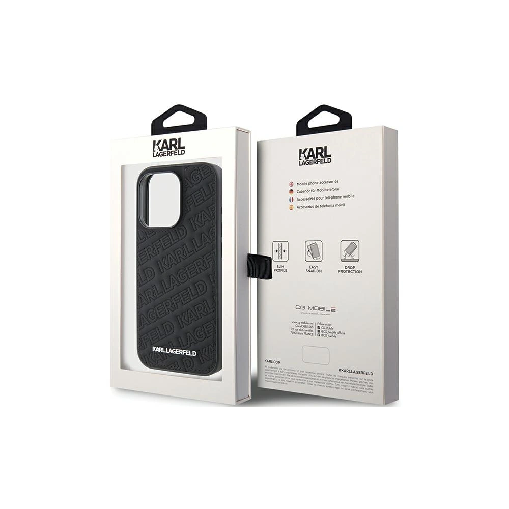 Etui Karl Lagerfeld KLHCP15LPQKPMK iPhone 15 Pro czarny/black hardcase Quilted K Pattern